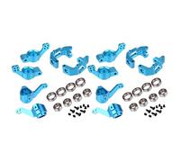 MVOSJFIE 2X for 1/10 94123 94111 Upgrade Parts 102010 102011 102012 02014 02015 Ball Bearing Steering Hub Mount Set,Blue