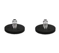 MVOSJFIE 2X for X1 Extruder Gear with 66-Tooth Stainless Steel and Plastic for Aero Extruder Feed Gear