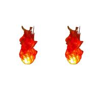 MVOSJFIE 2X Halloween Floating Fireball Prop Flame Lamp Prop Artificial Fake Fire Floating Props No Flame for Home Halloween