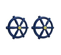 MVOSJFIE 2X Kids Playground Steering Wheel, Swingset Steering Wheel Attachment,Pirate Ship Wheel for Jungle Gym or Swing Set Blue