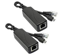 MVOSJFIE 2X Micro-USB POE Splitter 48V to 5V2A/3A Mini USB Power Supply National Standard with Smart Phone Charging