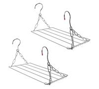 MVOSJFIE 2X Multifunctional Clothes Drying Rack, Stainless Steel Laundry Garment Drying Hanger for Hanging Clothes, Towels, Socks
