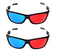MVOSJFIE 2X Red-Blue/Cyan Anaglyph Simple Style 3D Glasses 3D Movie Game (Extra Upgrade Style)