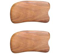 MVOSJFIE 2X Sandalwood Gua Sha Scraping Massage Acupuncture Spa Therapy Stick Point Treatment Muscle Relaxation Guasha Board