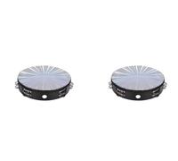 MVOSJFIE 2X Tambourine Handheld Drums 8-Inch Double Jingle Sound Reflective Tambourine Musical Instrument Children KTV Party