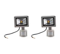 MVOSJFIE 2X Warm White LED Spotlight Floodlight Spotlight Floodlight with LED Lighting and PIR Motion Sensor (10)