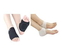MVOSJFIE 3 Pairs Heel Cups Plantar Fasciitis Inserts, Gel Heel Pads Cushion with Compression Arch Support with Pad