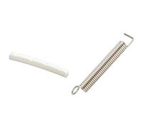 MVOSJFIE 3 Pieces Steel Guitar Tremolo Bridge Tension Springs with Slotted Curved Bone Bass Nut for 4 Strings PB
