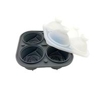 MVOSJFIE 3D Rose Ice Square Mold,Ice Square Trays,Make 4 Giant Cute Flower Shape Ice,Dishwasher Grey Fun Big Ice Ball Maker Easy to Use 5.5X5.5inch