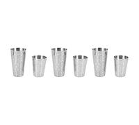 MVOSJFIE 3X Cocktail Shaker Boston Shaker 304Stainless Steel Barra de Ferramentas Engraving Design Boston Cocktail Shaker Tin Set