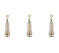 MVOSJFIE 3X Cylinder Clip End Pin Mono Panel Output Jack Socket for Electric Guitar Bass 6.35mm