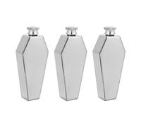 MVOSJFIE 3X Mini Hip Flask 100ML Personalized Coffin Shape Stainless Steel Portable Flagon Travel Wine Pot