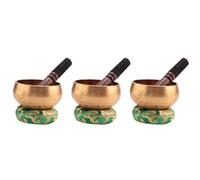 MVOSJFIE 3X Nepal Handmade Copper Tibetan Bowl Yoga Meditation Chanting and Buddhist Music Bowl