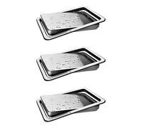 MVOSJFIE 3X Stainless Steel Garbage Flap Lid Trash Bin Cover Flush Built-in Balance Swing Flap for Kitchen Counter Top A