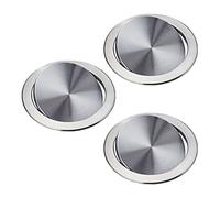 MVOSJFIE 3X Stainless Steel Garbage Flap Lid Trash Bin Cover Flush Built-in Balance Swing Flap Garbage Lid for Kitchen Counter