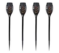 MVOSJFIE 4 Pcs LED Solar Flame Light Lamp Flickering Waterproof Garden Decoration Landscape Lawn Lamp Path Lighting Torch Outdoor