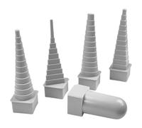 MVOSJFIE 4 Piece Mandrel Wire Wrapping Tools Set,Includes Triangular, Round, Oval, Square and Plastic Handle for Metal Winding