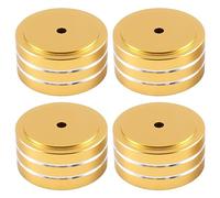MVOSJFIE 4Pcs 40X20mm Aluminum HIFI AMP Speaker Isolation Stand Turntable Feet Pad (Gold)