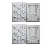 MVOSJFIE 4Pcs Bead Design Board Bracelet Design Board Flocked Bead Board Necklace Beading Jewelry Organizer Tray DIY Making Tray