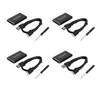 MVOSJFIE 4X MSATA to USB 3.0 SSD Enclosure External Hard Drive Disk Box Storage Case Adapter for 30X50mm 30X30mm MSATA SSD