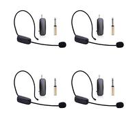 MVOSJFIE 4X New 2 in 1 Handheld UHF Wireless Microphone Professional Head-Wear Mic Volume Amplifier for Speech Teaching