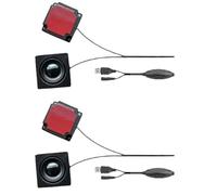 MVOSJFIE 4x Paste Monitor External Sound Desk Computer Sound Surround Hidden Mini USB Speaker DIY Desktop Speakers
