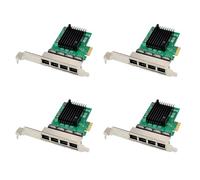 MVOSJFIE 4X PCIE Network Card PCI-E X1 4 Port Gigabit Ethernet Server Network Card Adapter for Love Fast Sea Spider ROS
