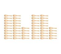 MVOSJFIE 50Pcs Mini Handmade Wooden Spoon Ice Cream Sugar Jam Honey Coffee Teaspoon Kitchen Condiment Salt Mustard Spoon