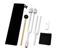 MVOSJFIE 528 HZ Tuning Forks for Healing Chakra Set OM136.1 Hz for Repair Sound Healing Instruments with Tuning Fork Holder Easy to Use Silver B