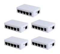 MVOSJFIE 5X 4 Port POE Extender 100Mbps 1 in 4 Out 250 Meters Network Switch Repeater IEEE802.3af/At for PoE Switch NVR IP Camera