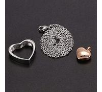 MVOSJFIE 5X Double Heart Rose Gold Cremation Urn Necklace Pendant Funnel Fill Kit Keepsake Memorial Ashes
