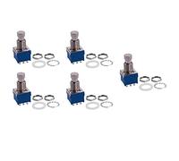 MVOSJFIE 5X Guitar Effects 3PDT 9-Pin Latching Stomp Pedal Footswitch Foot Switch Blue