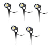 MVOSJFIE 5X IP65 Outdoor Landscape LED Lawn Light Garden Spotlight 5W 12V AC DC