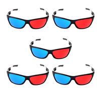 MVOSJFIE 5X Red-Blue/Cyan Anaglyph Simple Style 3D Glasses 3D Movie Game (Extra Upgrade Style)
