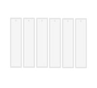 MVOSJFIE 6 Pcs/Set 5.7 Inch Rectangle Silicone Bookmark Mold DIY Bookmark Mould Making Epoxy Resin Jewelry Craft Transparent Mold