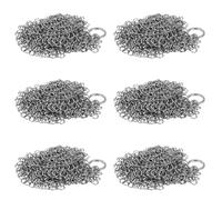 MVOSJFIE 6X Cast Iron Cleaner -Premium 316 Stainless Steel Chainmail Scrubber, 8x6 Inch