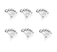 MVOSJFIE 6X Stainless Steel Measuring Spoons Cups Set, Small Tablespoon, Teaspoons, Set 6 with Bonus Leveler, for Dry and Liquid