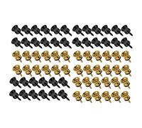 MVOSJFIE 72Pcs Guitar Strap Locks Metal Strap Button Metal End Pins Flat Head for Acoustic Classical Electric Guitar Bass Ukulele