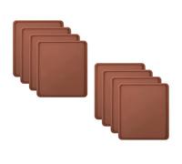 MVOSJFIE 8PCS Silicone Dehydrator Mats with Edge - Silicone Sheets Compatible, Nonstick Silicone Tray Liner, High Temperature