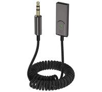 MVOSJFIE Aux to Bluetooth 5.1 Adapter 3.5mm Bluetooth Receiver, Built-in Microphone Accessory for Car Speakers and Home Audio