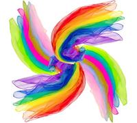 MVOSJFIE Dance Scarves, 12 Colors 24 PCS Juggling Scarves for Dancing Music Actives Scarves for Toddlers Children Movement Game