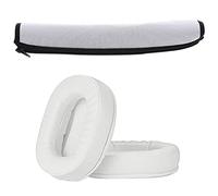 MVOSJFIE Ear Cushions Memory Foam Earpads Cover for M50X Technica M40X M30X M20 White & Protector Headband Cover Cushion