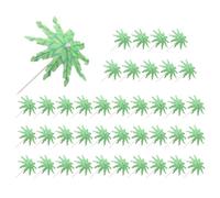 MVOSJFIE Green Coconut Tree Toothpicks Paper Umbrellas Toothpicks Handmade Cocktail Parasol Sticks for Cocktail Decorations