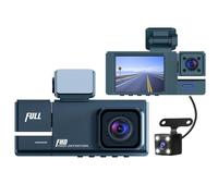 MVOSJFIE HD 1080P Car Recorder Car 2 Inches Display Three Lenses with the Same Display with Reverse Image Car DVR Recorder Easy Install Easy to Use