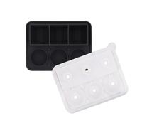 MVOSJFIE Ice-Cube Tray Combo, Square & Ball Ice Molds, Slow Melting for Whiskey, Easy Release, Reusable