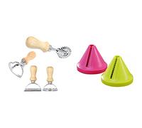 MVOSJFIE Kitchen Gadget Funnel Vegetable Radish Cutter Shred with 4Pcs Italian Ravioli Cutter Set Pasta Attachment Kit