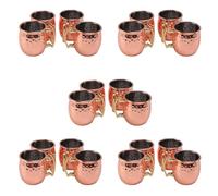 MVOSJFIE Mini 2-Ounce Stainless Steel Mug Espresso Mini Mugs Copper Plated Mugs Set of 20