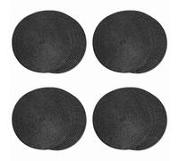 MVOSJFIE Round Braided Placemats Set of 24 Table Mats for Dining Tables Woven Washable Non-Slip Place Mats 15 Inch Halloween