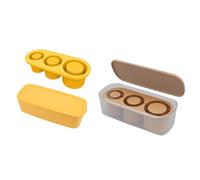 MVOSJFIE Silicone Ice-Cube Tray with Lid for 20-40 Oz Tumblers, 3 Hollow Cylinder Ice-Cube Molds for Mug, Reusable Large C