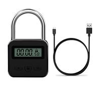 MVOSJFIE Smart Time Lock LCD Display Electronic Timer Switch Padlock Travel Electronic Timer-Black